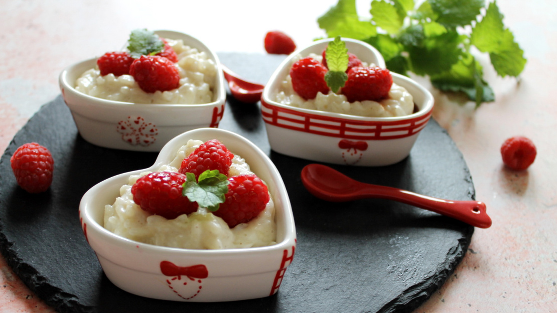 Raspberry rice pudding recipe