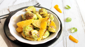 Baked Brussel sprouts and orange salad recipe