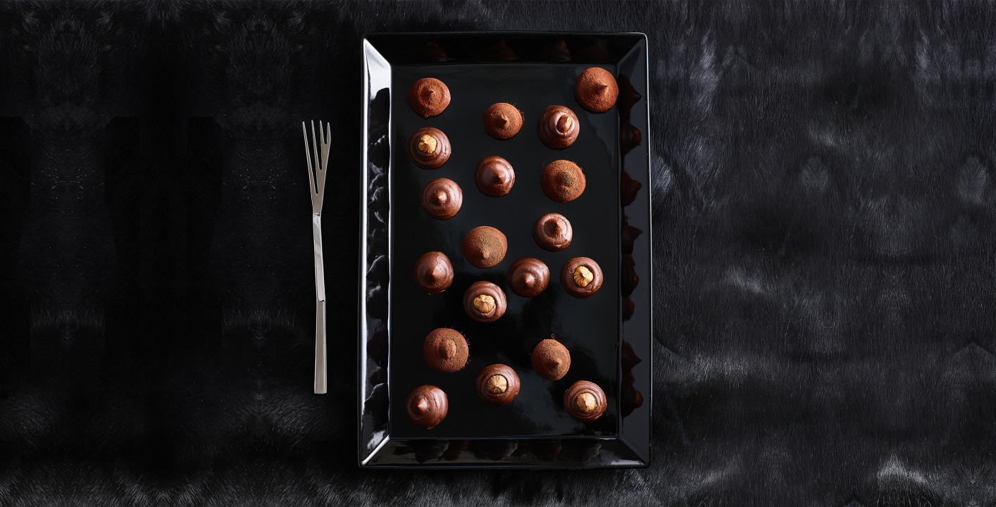 Praline truffles with apple balsamico