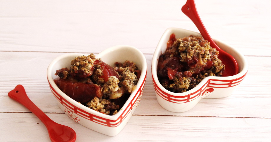 Plum and poppy seed crumble recipe
